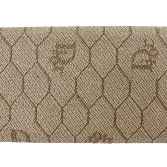 DIOR Key Case Honeycomb Beige PVC x Leather Authentic - Picture 2 of 10